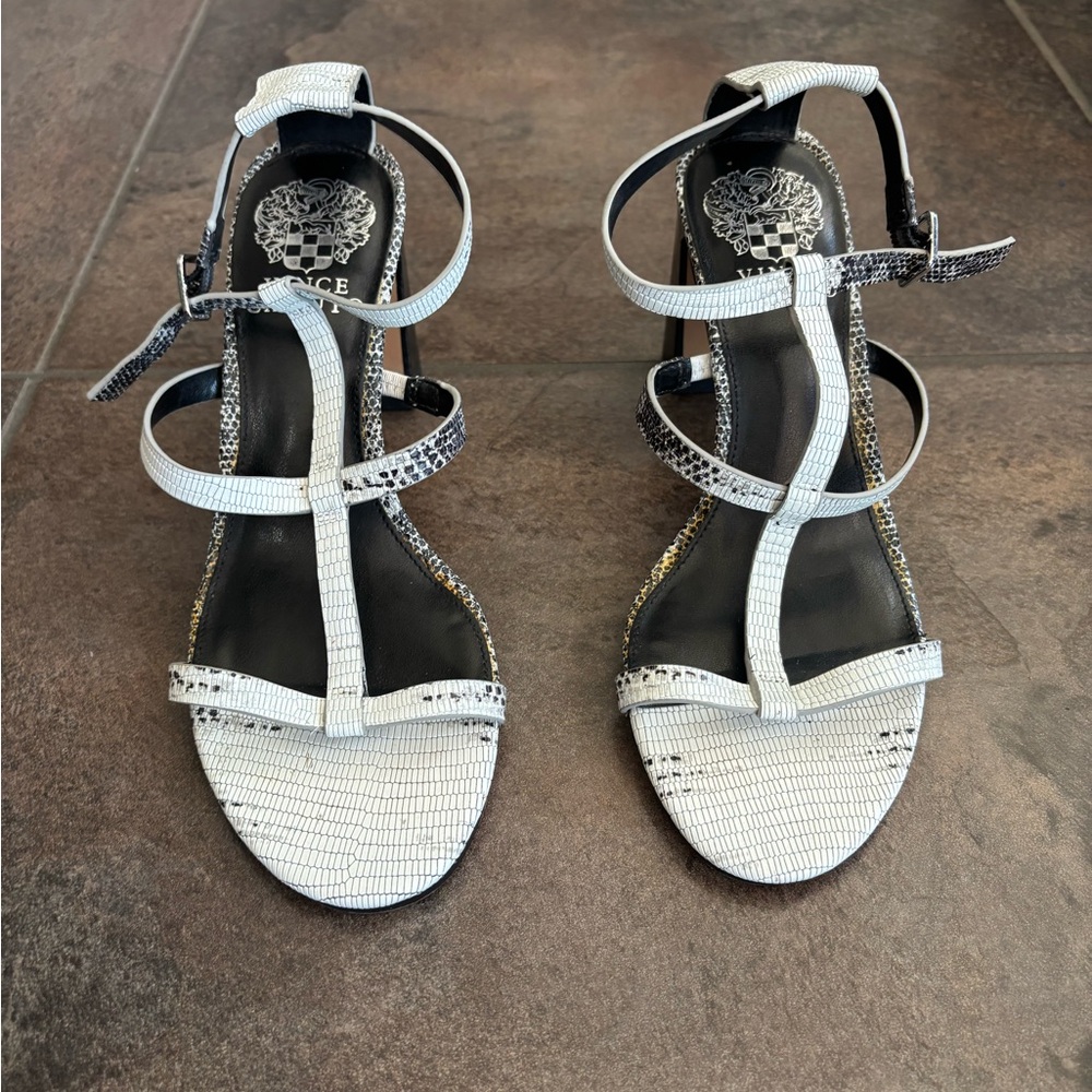 Vince Camuto Women's Strappy Sandals - Black and White
